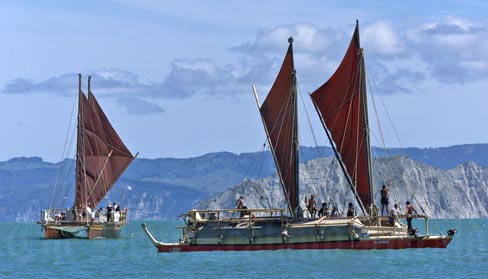 Double hulled canoe